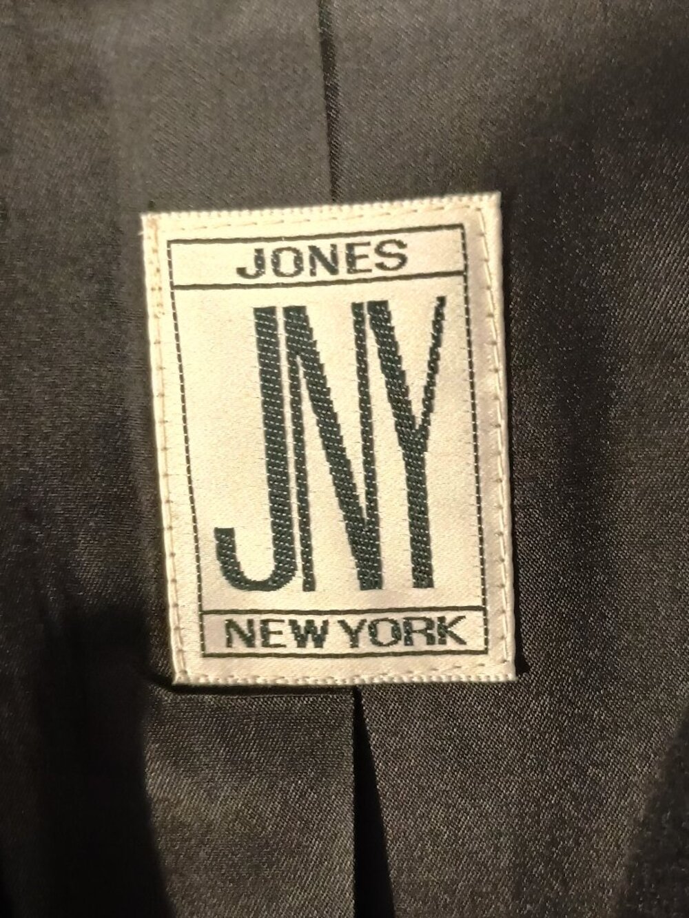 Jones New York Vintage Black 100% Virgin Wool Double Breasted Maxi Coat XL 16 18 - Picture 6 of 11